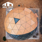RAXTENT 6m Glass Dome Tent with Wooden Panel for Glamping Hotel and Resort