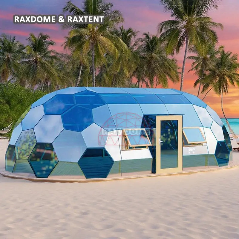 oval geodesic dome tent for glamping