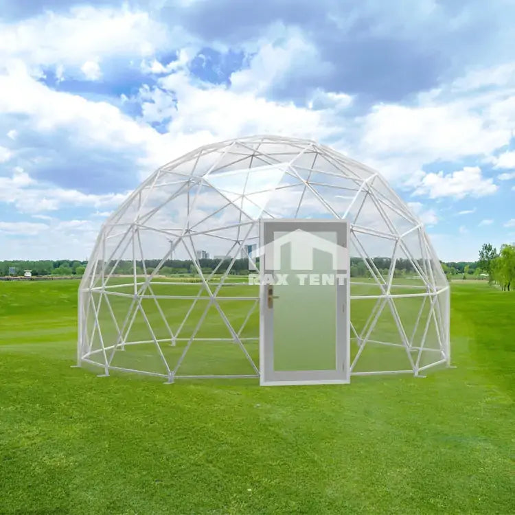 5M Clear Dome Tent for Event and Restaurant with Transparent PVC and Glass Door 5M Dome (Frame + Transparent PVC Cover) / Clear