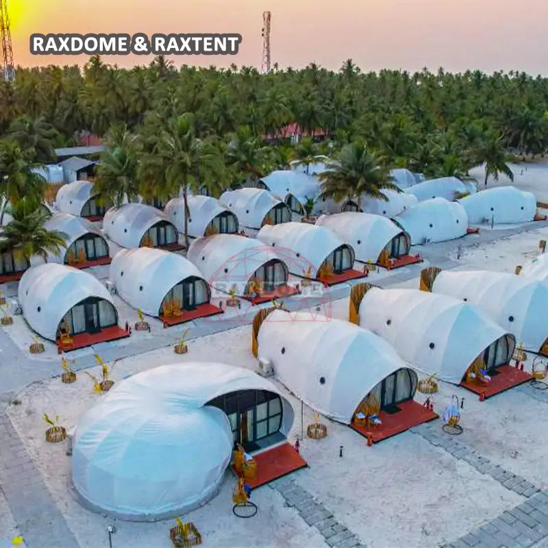 cocoon shape tent for glamping resort hotel