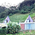 pyramid diamond glass tent