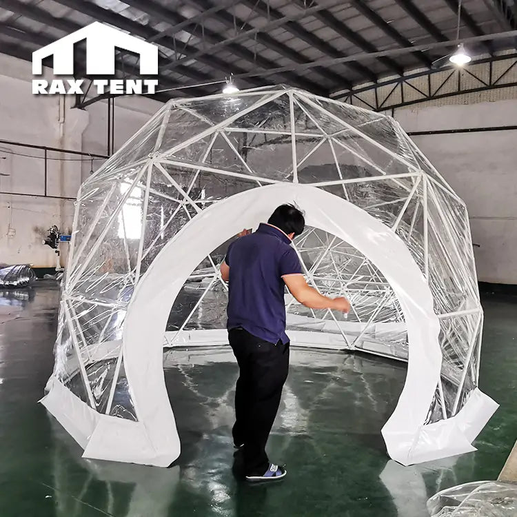 3M 3.6M 4M Igloo Dome Tent for Outdoor Restaurant with Full Clear PVC Fabric