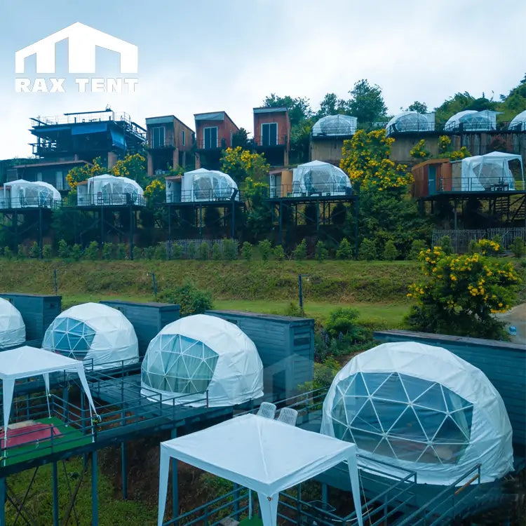 Small 4M geodesic dome tent for glamping dome hotel in Thailand – RAX TENT
