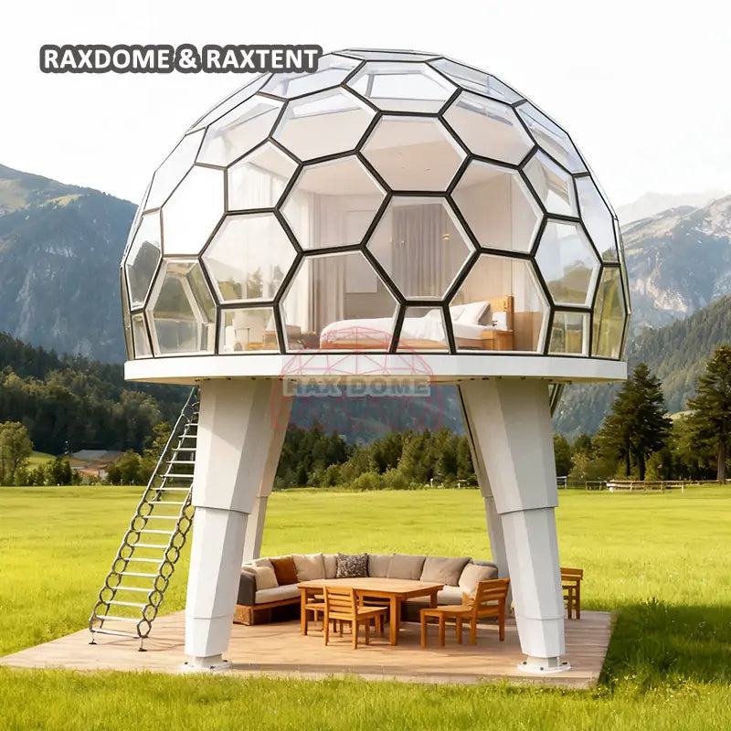 4m transparent duplex dome tent