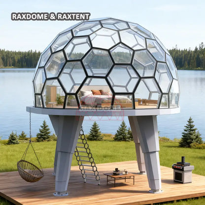 4m duplex glass dome tent