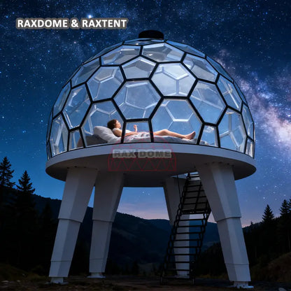 stargazing duplex dome glass house for hotel