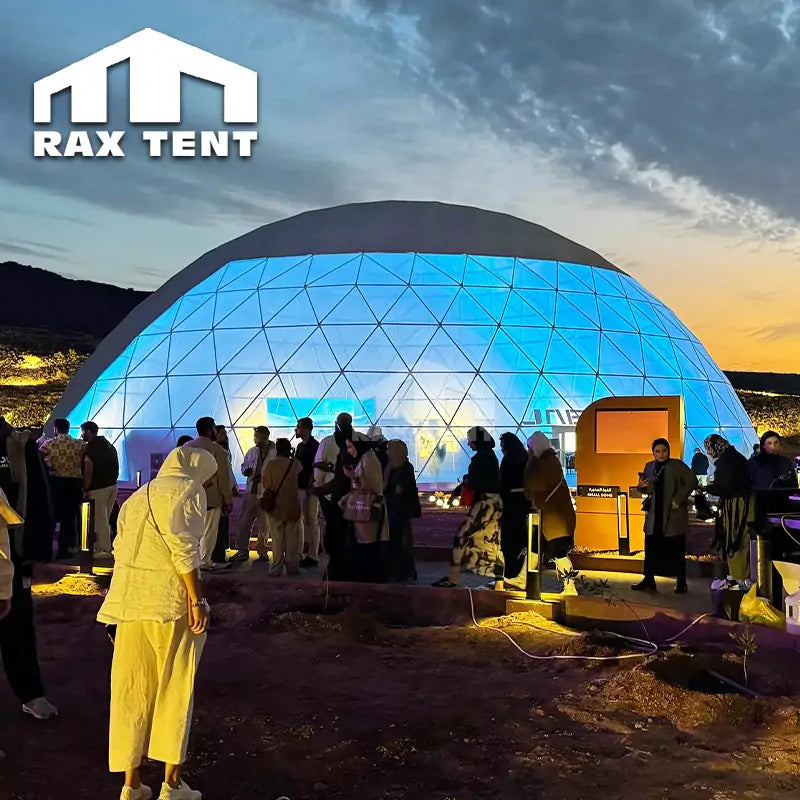 large geodesic dome tent for event