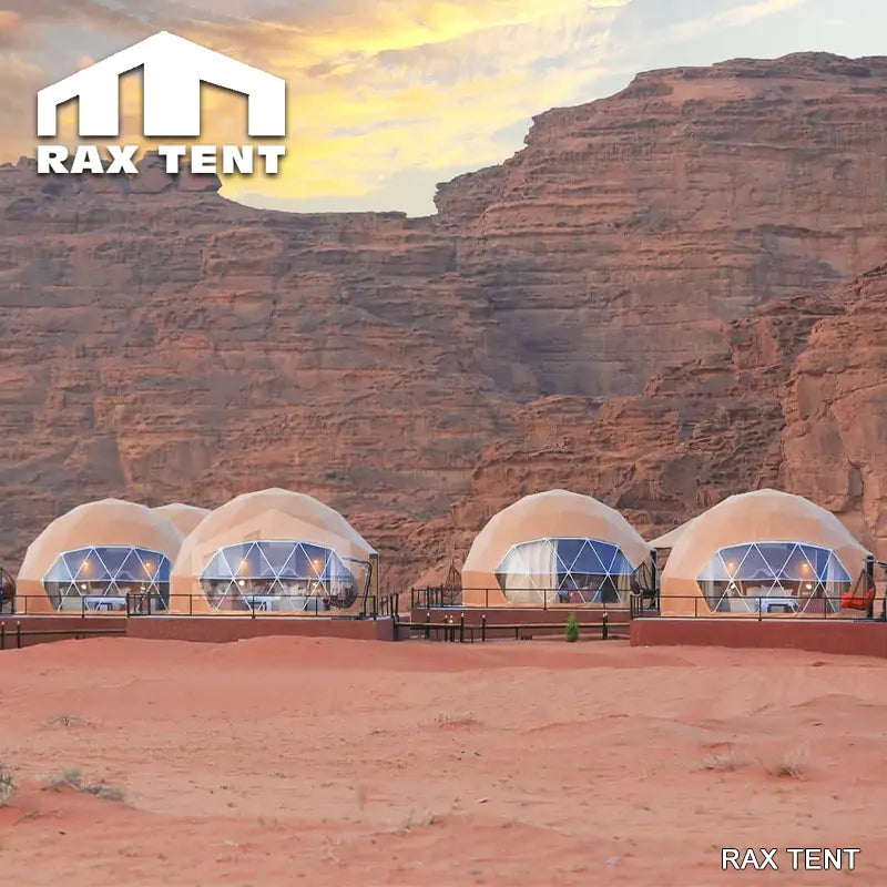 7m glamping fabric dome tent