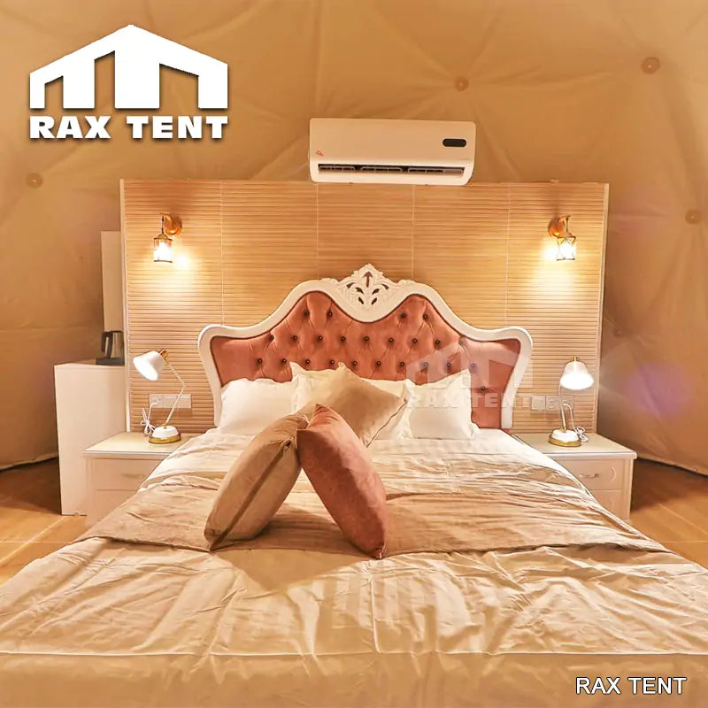 glamping dome tent in desert