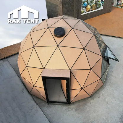 RAXTENT 6M Insulated Wooden Glass Dome for Glamping Hotel Room