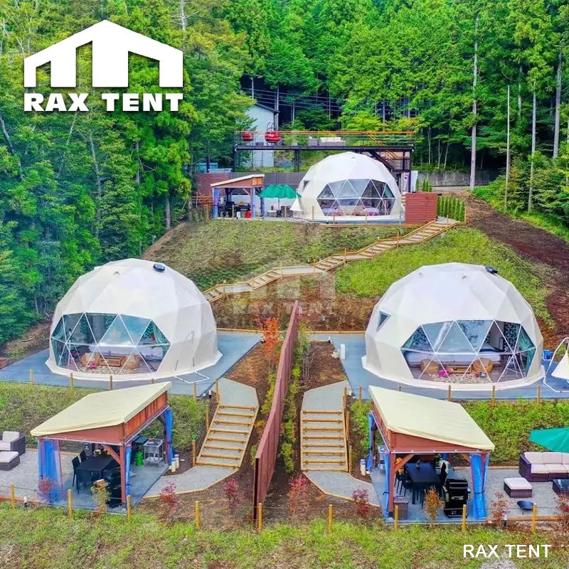 8M Geodesic Glamping Dome Tent for Mountain Resorts Hotel – RAX TENT
