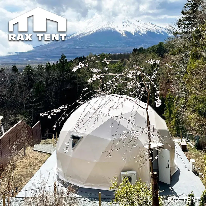 8M Geodesic Glamping Dome Tent for Mountain Resorts Hotel – RAX TENT