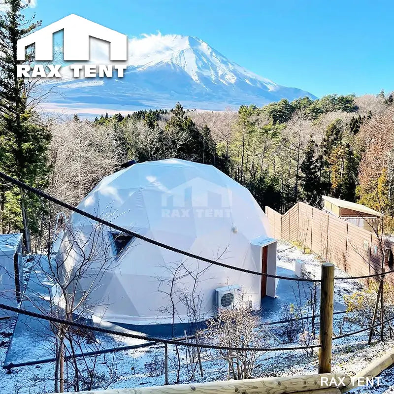 8M Geodesic Glamping Dome Tent for Mountain Resorts Hotel