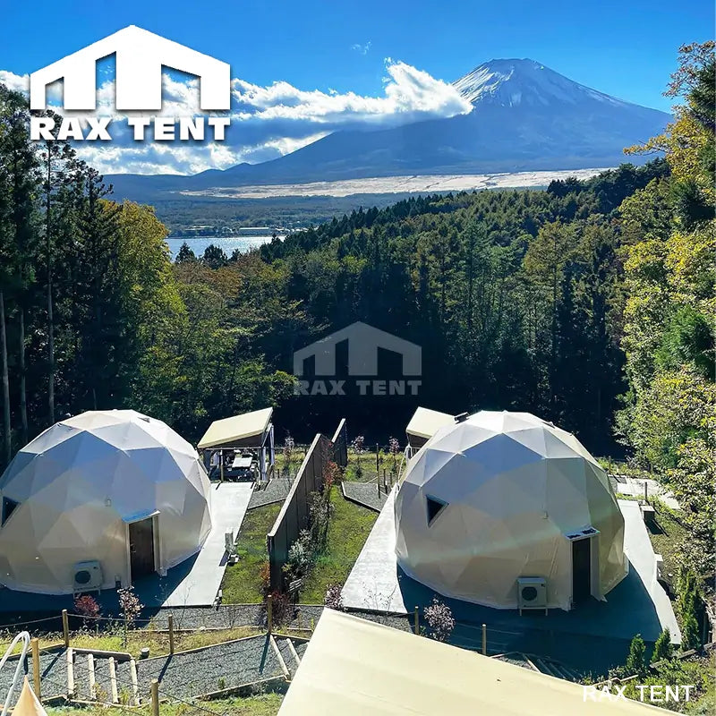 8M Geodesic Glamping Dome Tent for Mountain Resorts Hotel