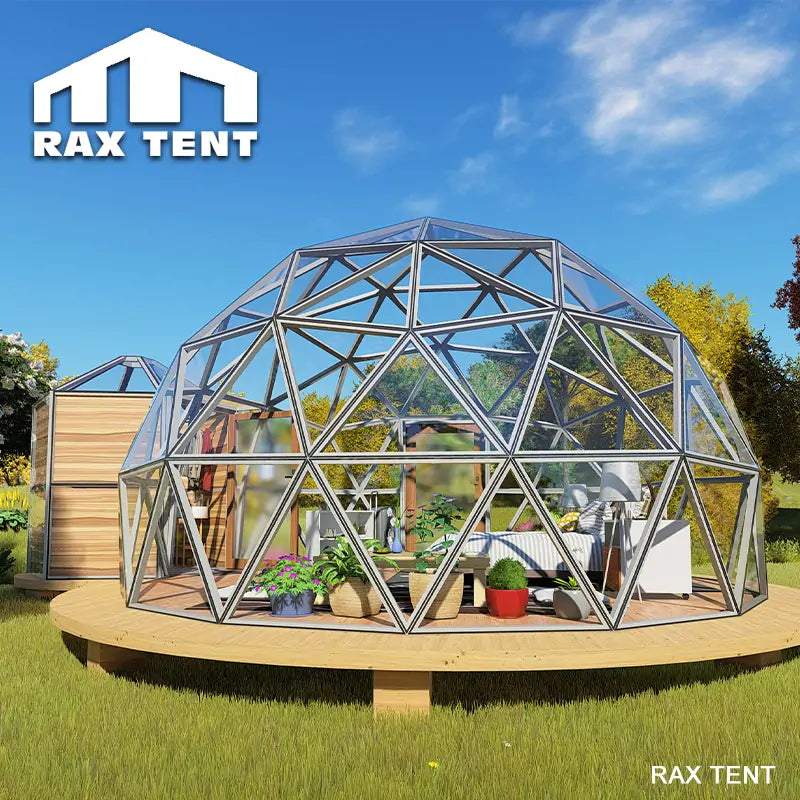 6M Glass Dome Glamping Tents with Bathroom for Resort House