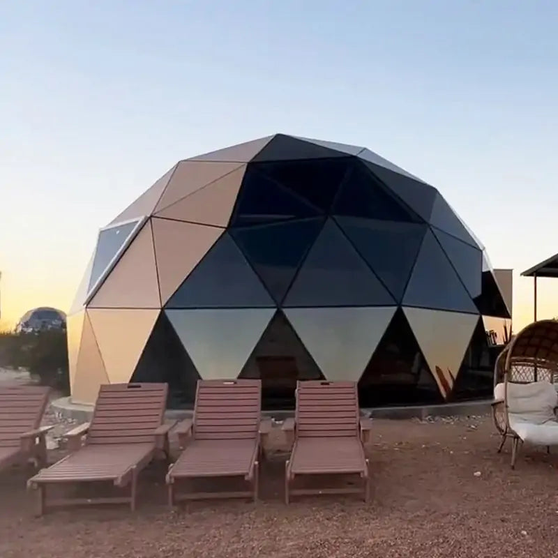 wooden glass dome house for hotel