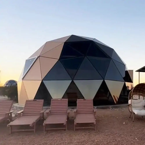 wooden glass dome house for hotel