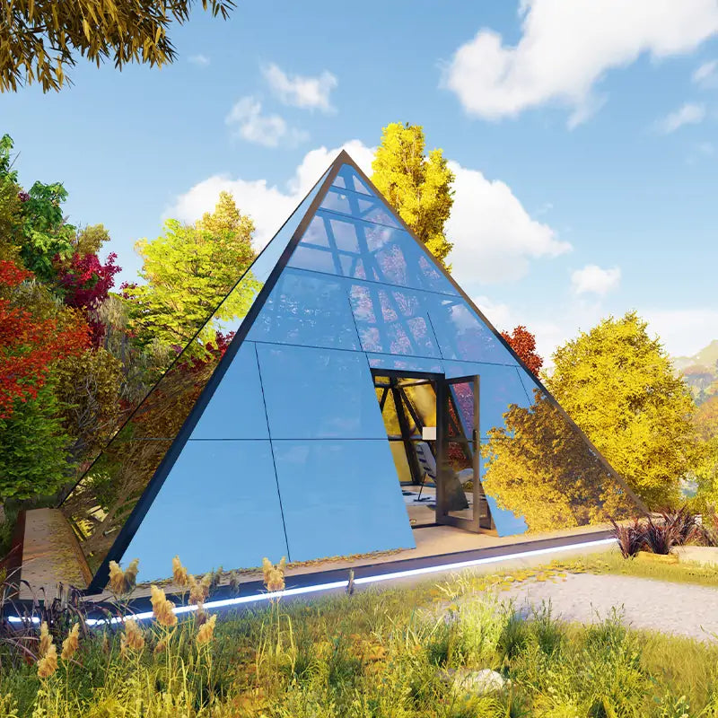 pyramid glass house