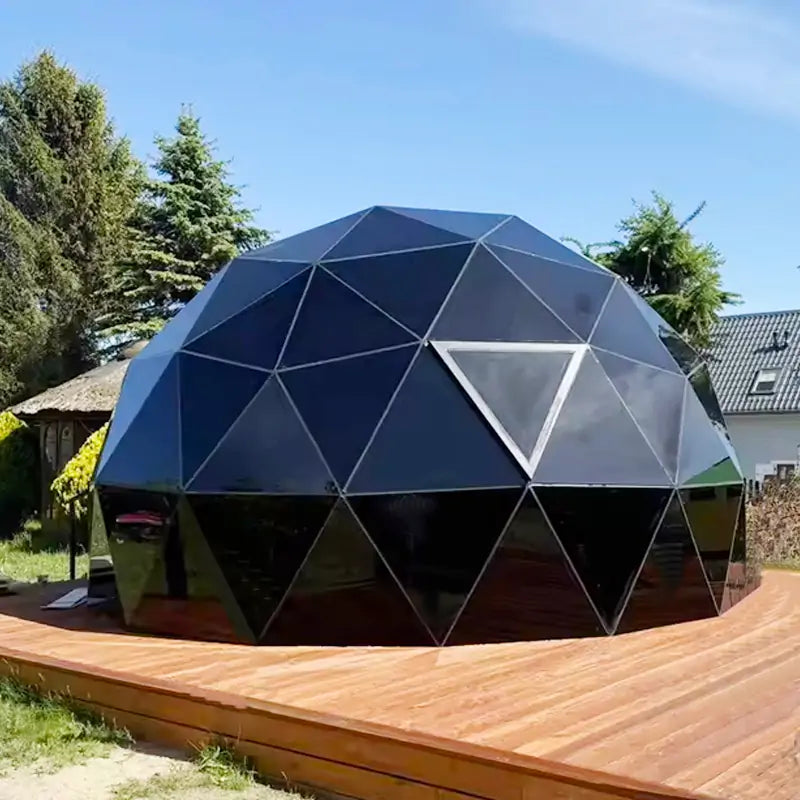 black glass dome tent