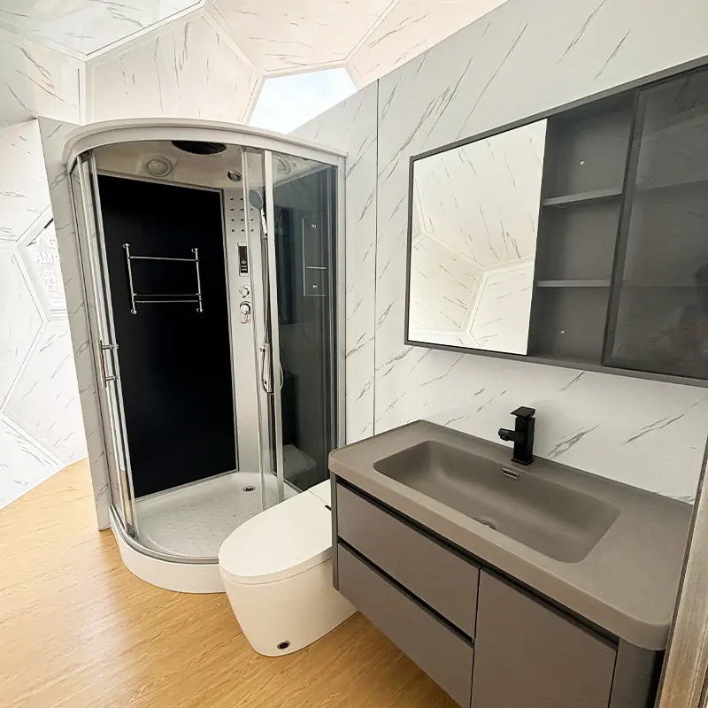 geodesic dome bathroom