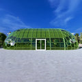 12*22m green capsule glass dome house