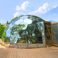 8m mirror honeycomb glass dome house