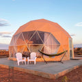 7m yellow pvc geodesic dome tent