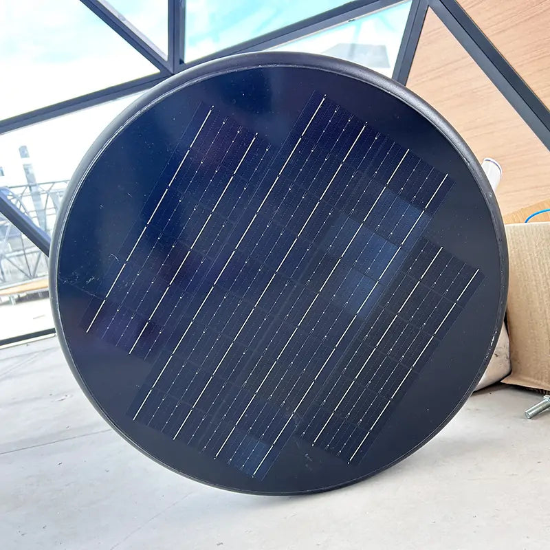 geodesic dome with solar fan
