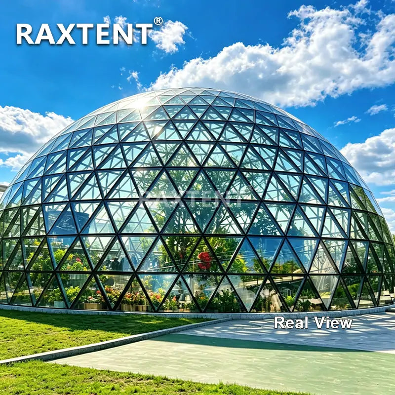 20m transparent glass dome house for greenhouse