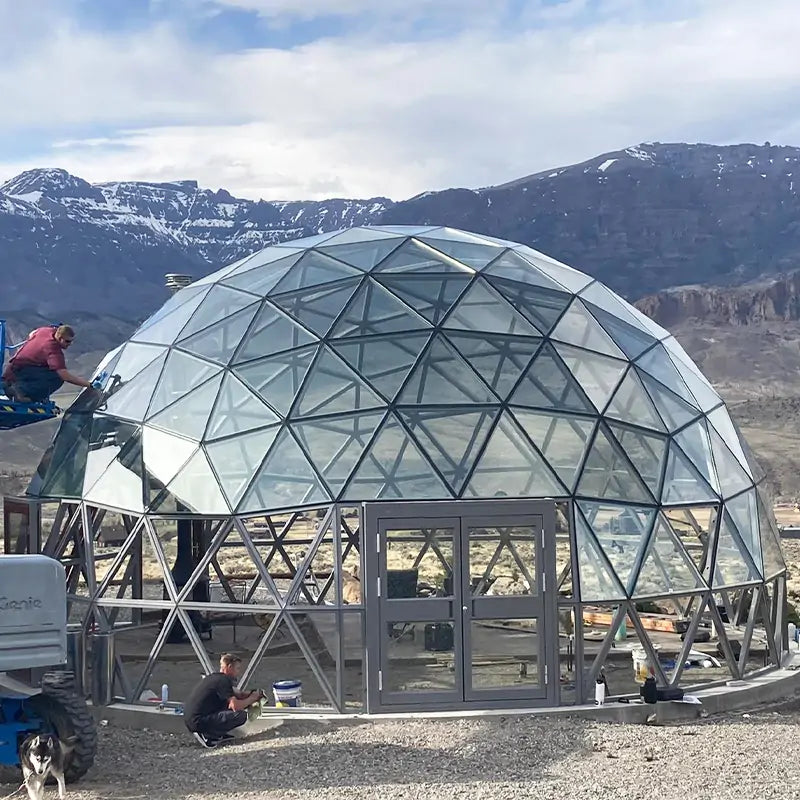 10M  Transparent Geodesic Glass Dome Home for Family Resort
