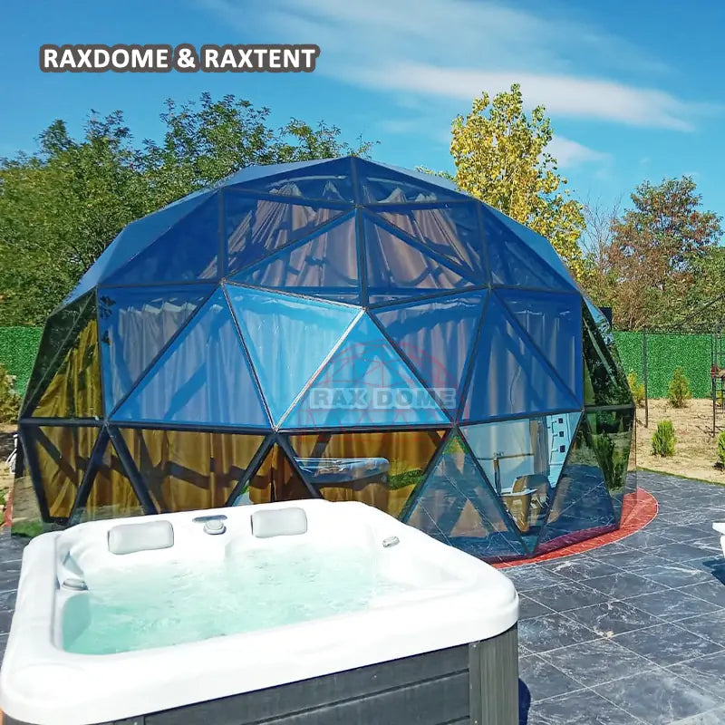 6m glass geodesic dome tent
