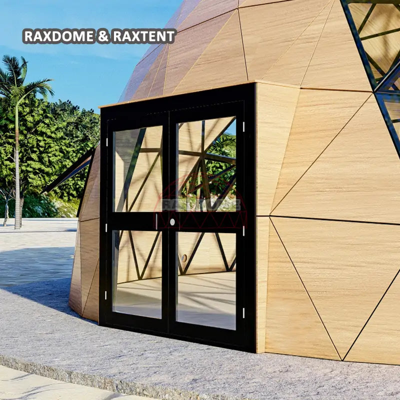 glass dome tent with double opeb glass door