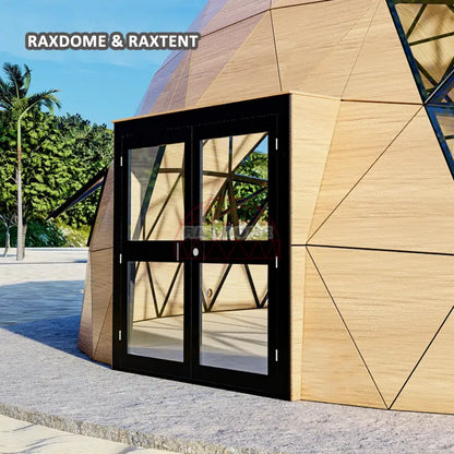 glass dome tent with double opeb glass door