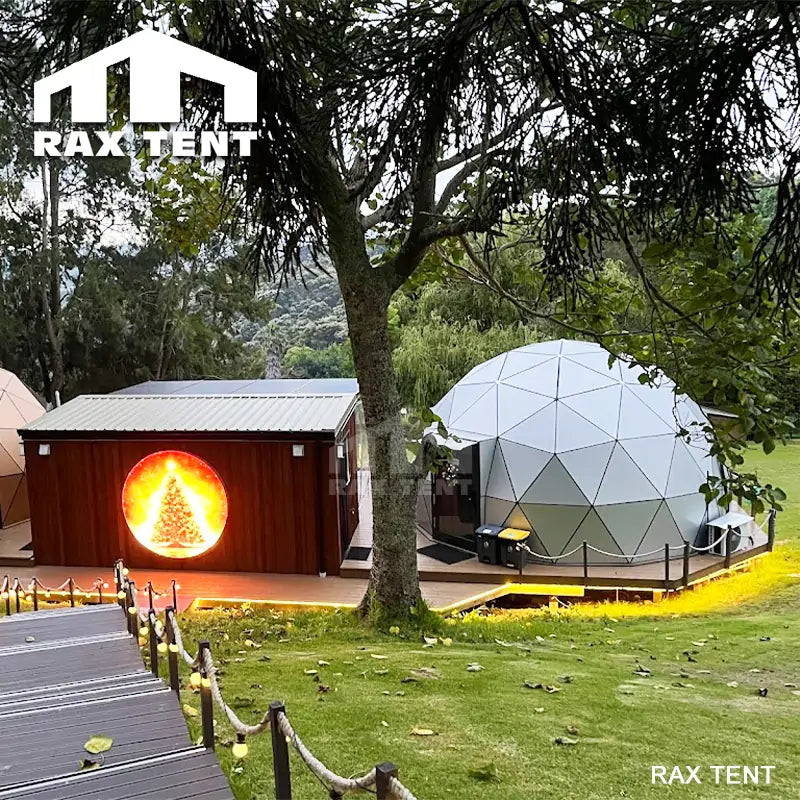 Glamping Stargazing Dome Tent Hotel with Tempered Glass and Solid Pane – RAX TENT