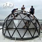 RAXTENT 6M Insulated Wooden Glass Dome for Glamping Hotel Room