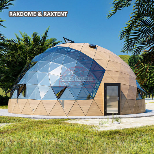 12m wooden glass dome tent
