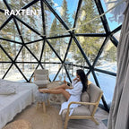 glass dome tent with panoramic viewing