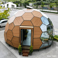 wooden honeycomb glass dome