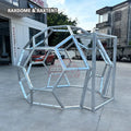2.5m football shape glass dome tent