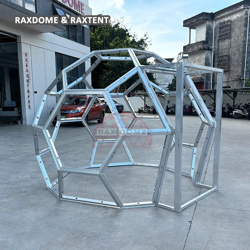 2.5m football shape glass dome tent