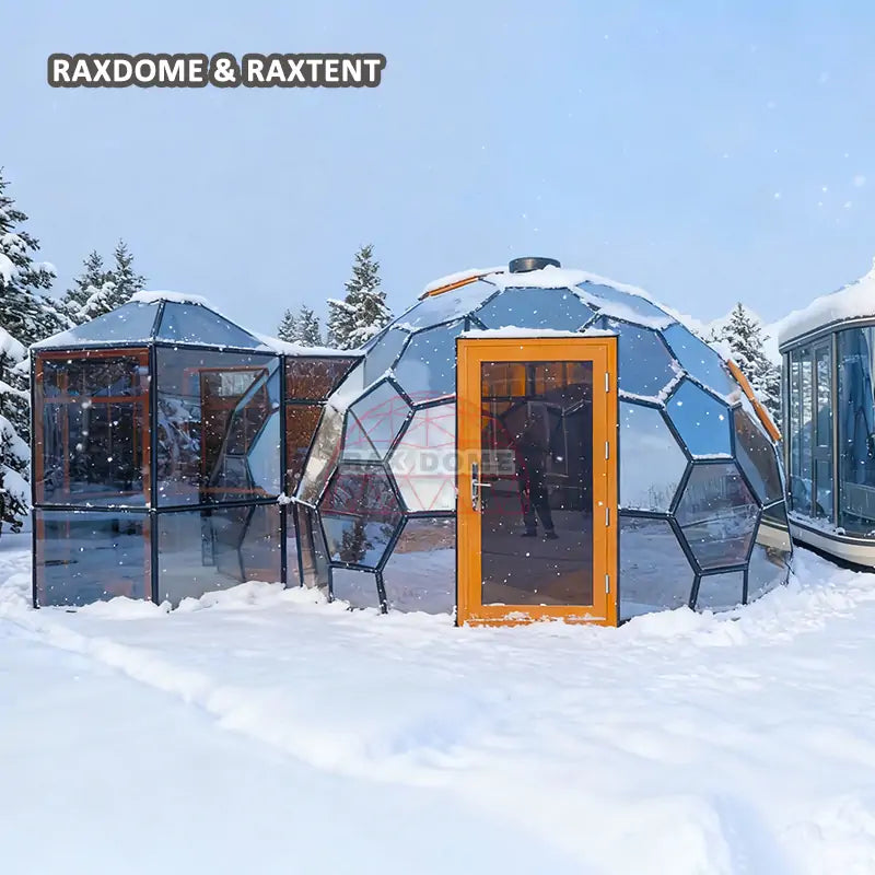 glamping dome with bathroom