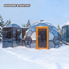 glamping dome with bathroom