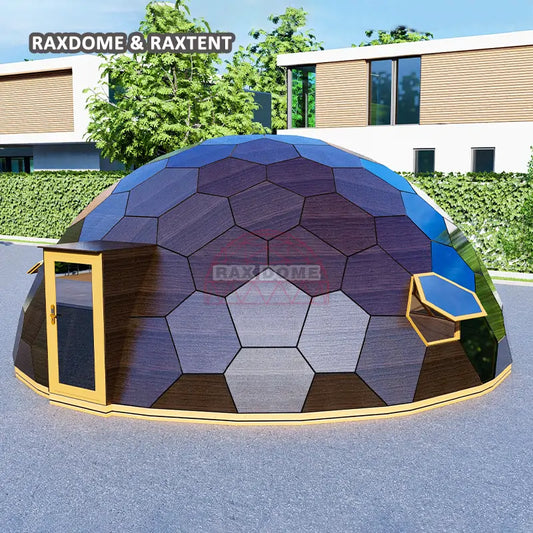 9m honeycomb glass dome house