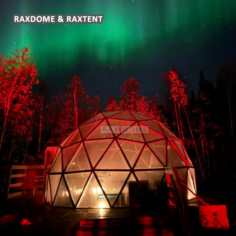glass igloo dome for glamping stargazing room