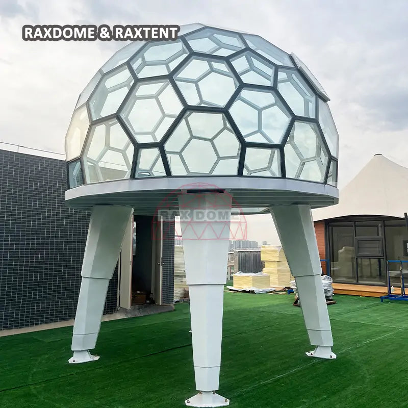 Elevated Honeycomb Glass Dome