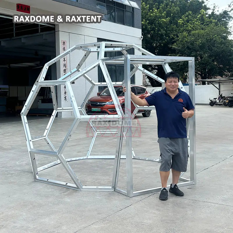 2.5m honeycomb glass dome tent