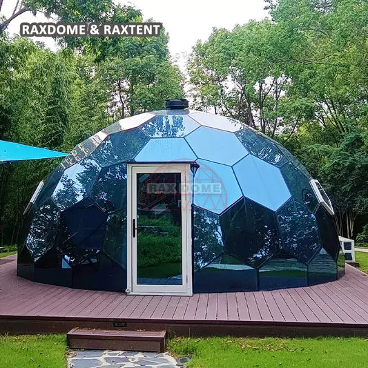 7m honeycomb glass dome house