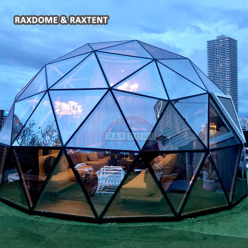 6m glass dome  tent for lounge