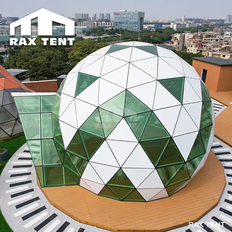 wooden 8m glass dome tent