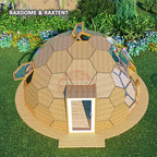6m honeycomb glass dome tent hotel